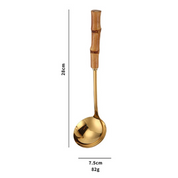 Utensílios em Inox com Cabo de Bambu - 7 Modelos