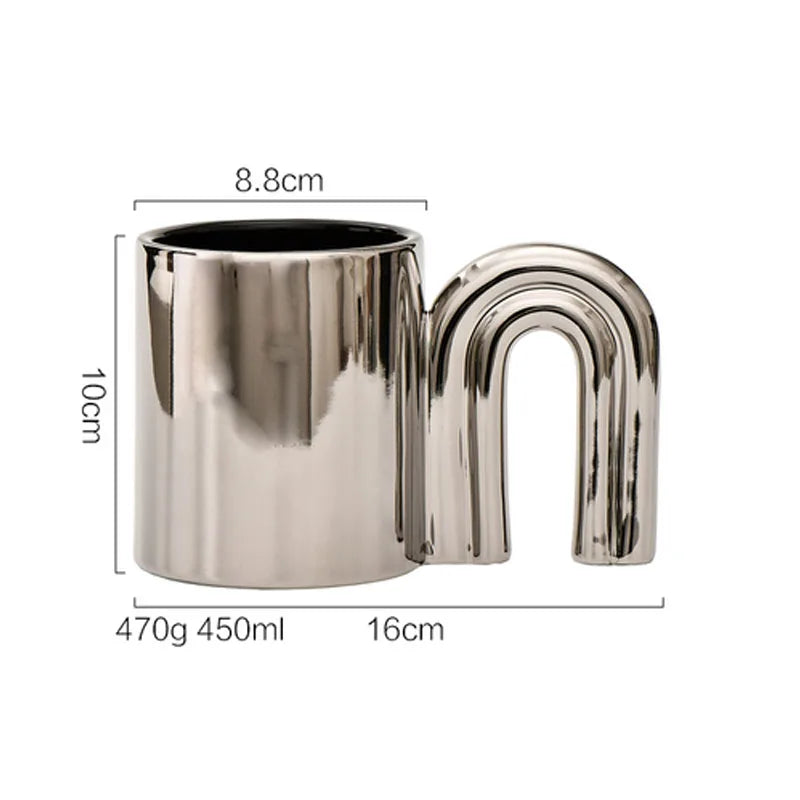 Linha Canecas Prateada Criativa 8 Modelos