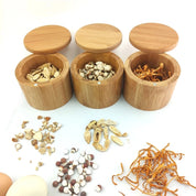 Porta Especiarias em Bambu com Tampa Magnética