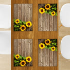 Conjunto 4 Descansos para Prato Girassóis