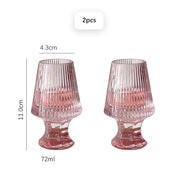 Taças de Cristal Rosa Estilo Francês - Individual ou 2pcs