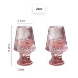Taças de Cristal Rosa Estilo Francês - Individual ou 2pcs