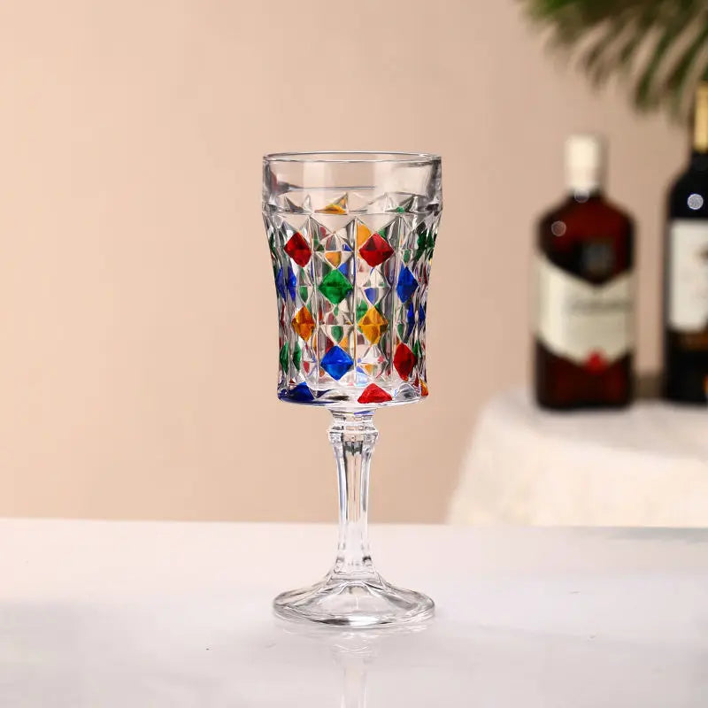 Taça Color Vintage de Cristal