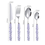 Conjunto Talheres Pérola 4 Pcs em Aço Inox