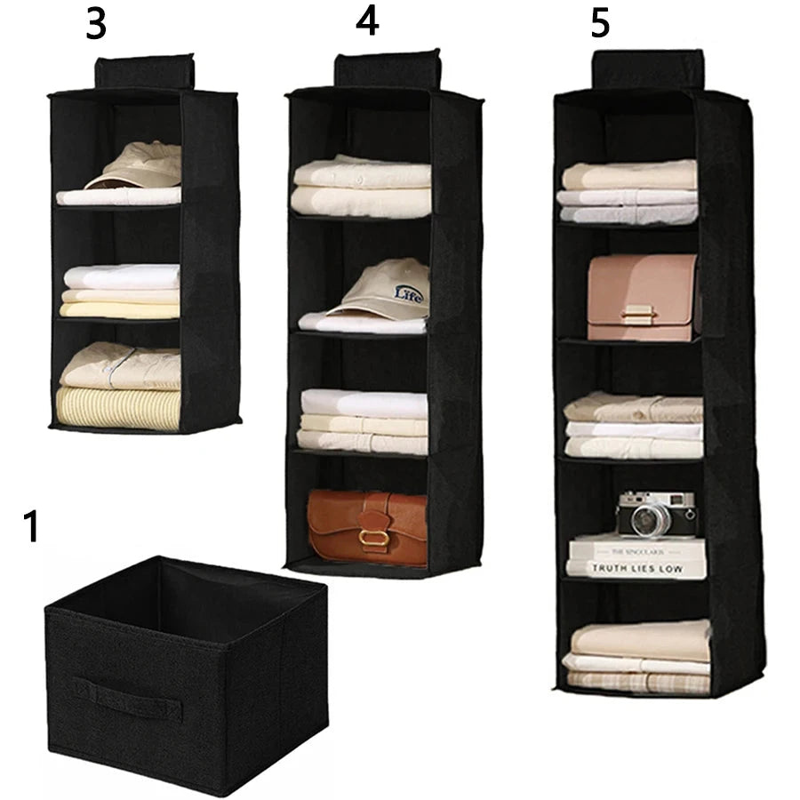 Organizador de Roupas para Guarda-Roupa com Divisórias, Bolsa de Tecido Dobrável e Lavável