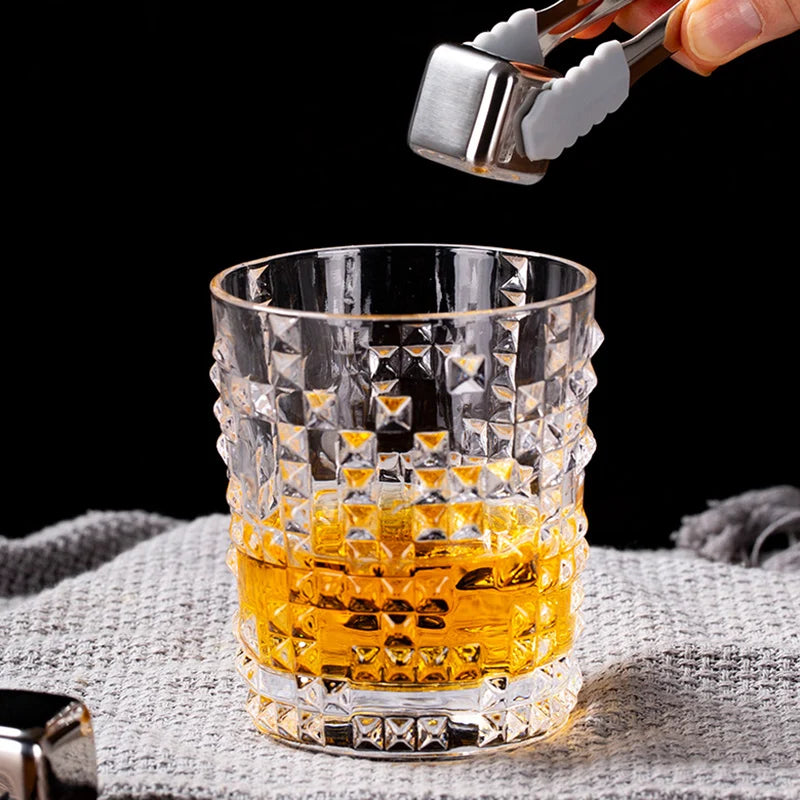 2 pçs conjunto 10.8oz 315ml arte design copo de vidro cristal drinkware cocktail uísque óculos transparente bacardi copo nordic licor caneca