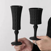 Taça de Vidro Elegante com Design Texturizado