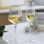 Taças e Copos de Cristal Bordas Dourada - Individual ou 2pcs