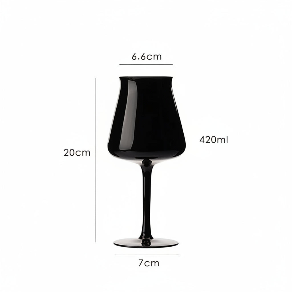 Taça Black em Cristal com Design Slim para Bebidas Especiais