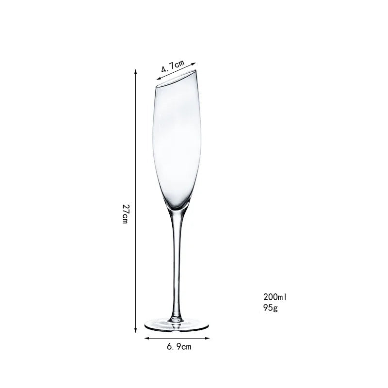Cálice de cristal europeu, óculos de champanhe, copo de vinho espumante criativo