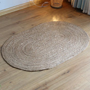 Hemu-tecido rattan tapetes redondos para sala de estar, tapetes de palha do quarto, tapetes de plantas naturais, mesa de jardim de cabeceira tapete de grama