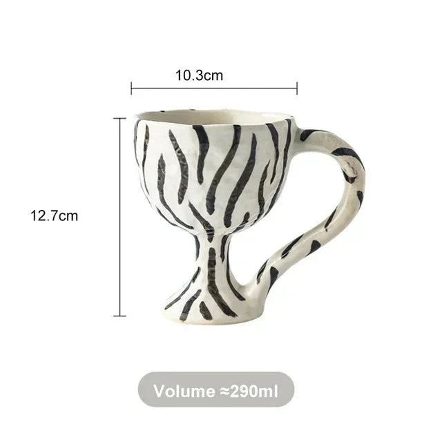 Caneca Pintura Abstrata em Cerâmica - 290ml