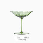 Taças de Cristal Verde Nórdico Retrô