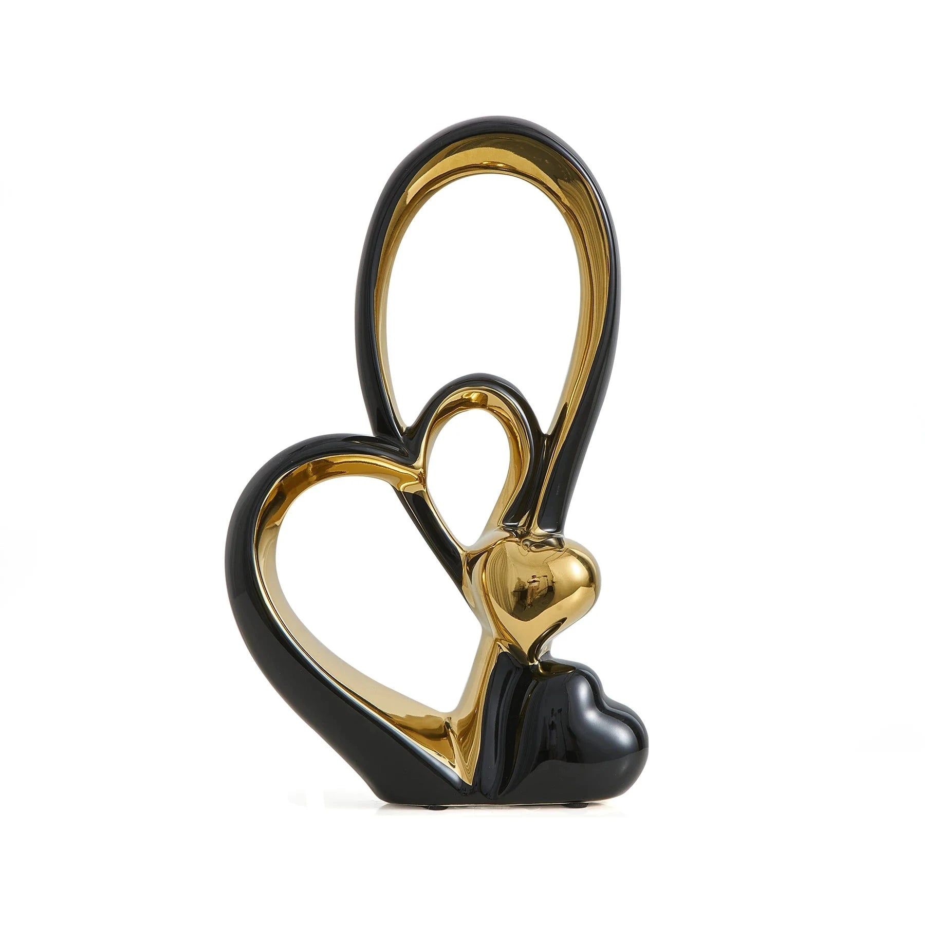 Dois Corações Adorno em Cerâmica