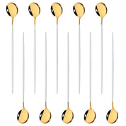 Kit Colheres de Aço Inox com Cabo Longo - 10pcs