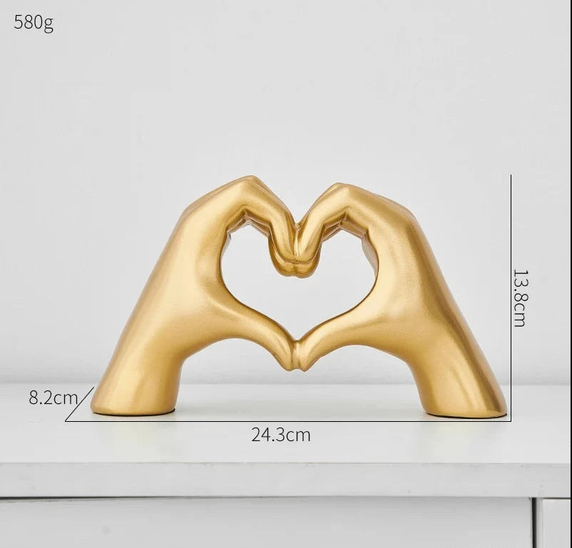 Estatueta Mão de Coração