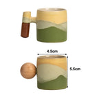 Caneca de Porcelana Artesanal Premium 70ml com Cabo de Madeira
