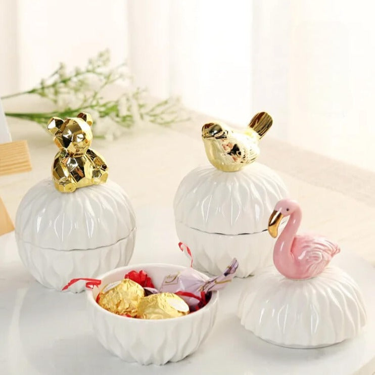 Frasco para Doce em Porcelana 6 Modelos