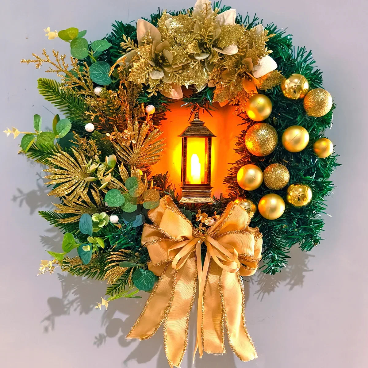 2025 guirlanda de natal jesus cristo com luz vermelha/dourada guirlanda porta feliz natal ornamento navidad ao ar livre decoração de festa de ano novo