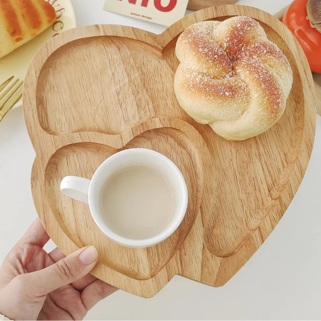 Bandeja de Madeira Coração