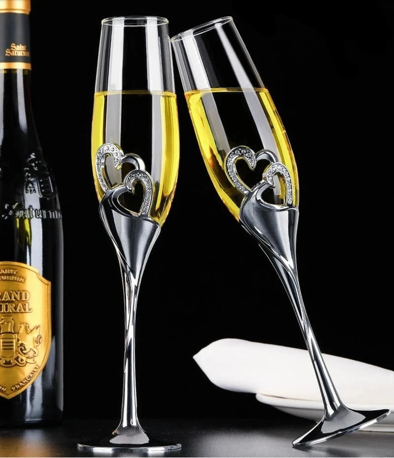 Kit Taças de Cristal Love 2 Pcs