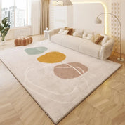 Tapete De Pelúcia De Forma Irregular De Cor Creme, Tapete Do Quarto Da Sala De Estar, Mesa De Café De Cabeceira Macia, Esteiras De Vestiário