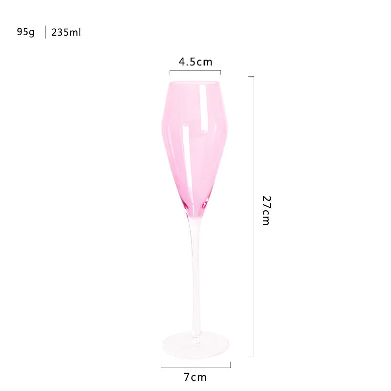 Taça de Cristal Rosé para Vinho e Champagne