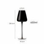 Taça Black em Cristal com Design Slim para Bebidas Especiais