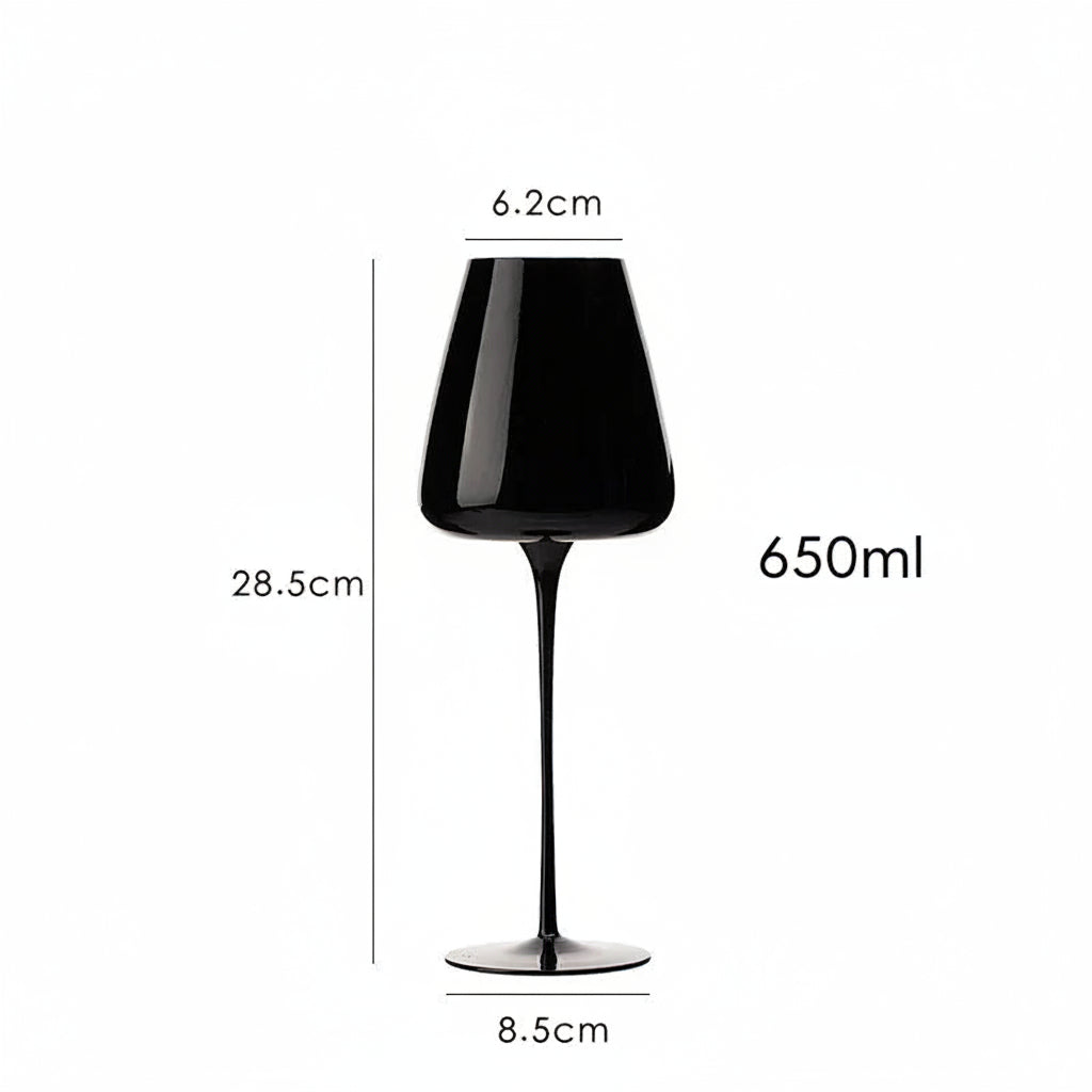 Taça Black em Cristal com Design Slim para Bebidas Especiais
