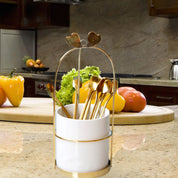 Suporte para pauzinho, pinças removíveis, batedores, garfos, utensílio, talheres, colher, suporte para cafeteria doméstica