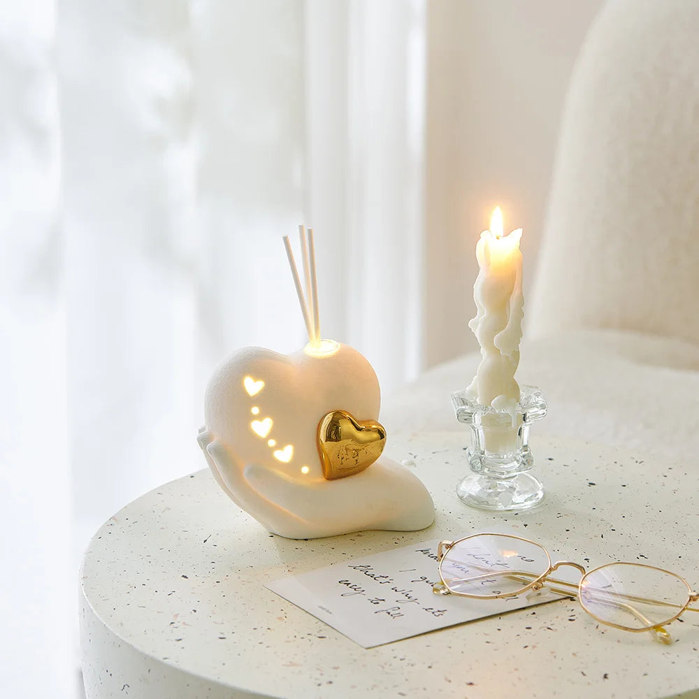 Linha Ornamentos Coração 3 Modelos em Cerâmica