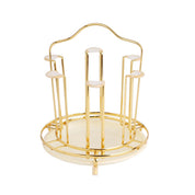 Metal Glass Cup Storage Rack, Em forma redonda, Resistente ao esmagamento, Dreno, Criativo, Casa, Cozinha, Decoração Bar