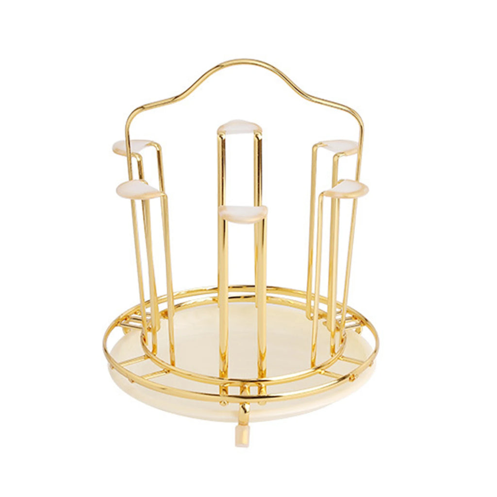 Metal Glass Cup Storage Rack, Em forma redonda, Resistente ao esmagamento, Dreno, Criativo, Casa, Cozinha, Decoração Bar