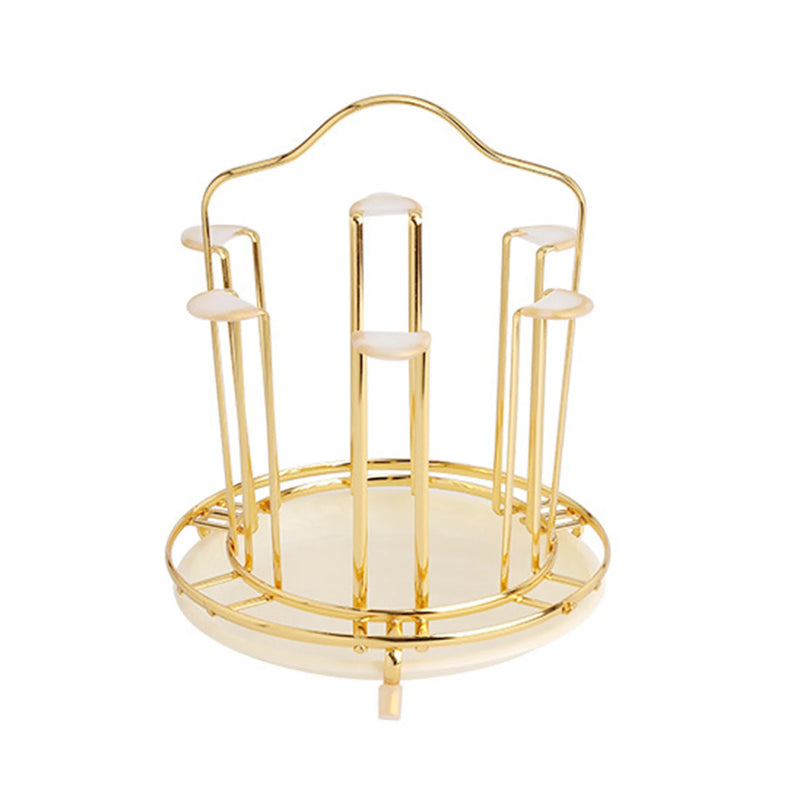 Metal Glass Cup Storage Rack, Em forma redonda, Resistente ao esmagamento, Dreno, Criativo, Casa, Cozinha, Decoração Bar