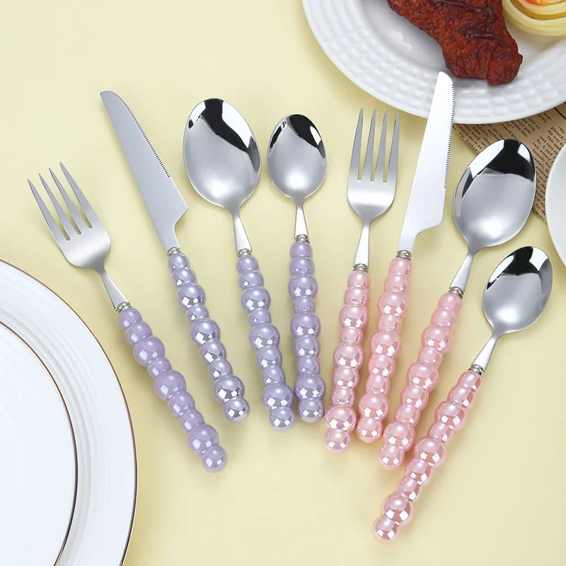 Conjunto Talheres Pérola 4 Pcs em Aço Inox
