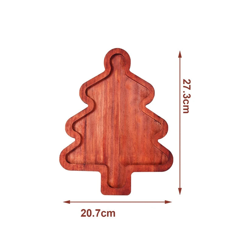 Bandeja Decorativa Natalina de Madeira