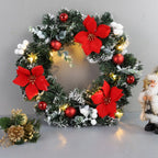 Grinalda de natal com bateria alimentado led luz string porta da frente pendurado guirlanda decoração para casa de férias decoração de festa 25/30/40cm