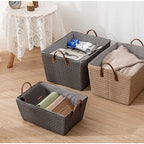 Cesta Organizadora Dobrável em Rattan Vintage