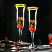 Taça Tulipa Borda Dourada
