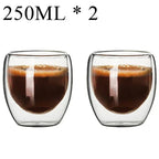 Conjunto Copos de Vidro Parede Dupla 2 e 4 Pcs