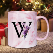Caneca Floral Iniciais Letras - 320ml