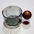 Caneca com Alça + Pires e Colher de Madeira - 200ml