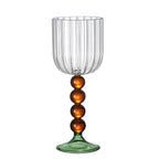 Taça Listrada Duo Color de Vidro - 360ml