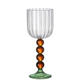 Taça Listrada Duo Color de Vidro - 360ml