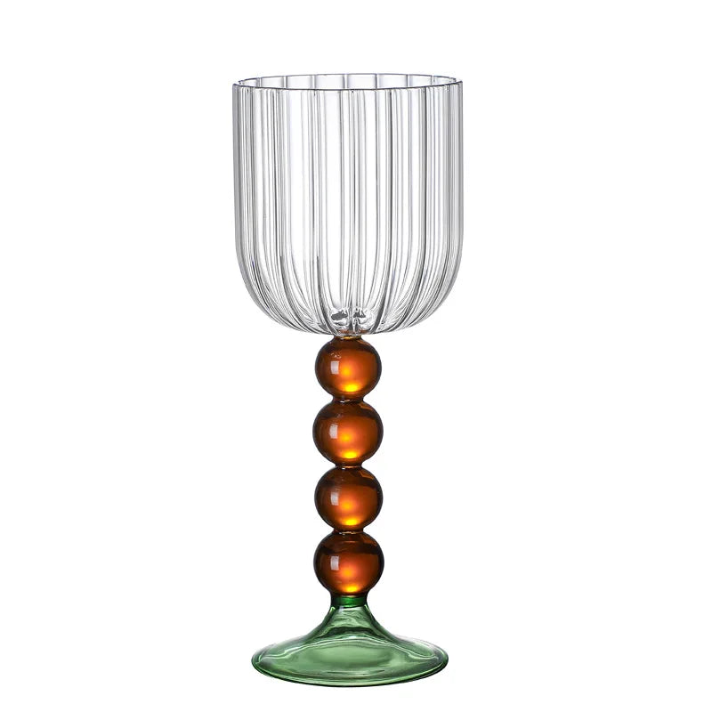 Taça Listrada Duo Color de Vidro - 360ml
