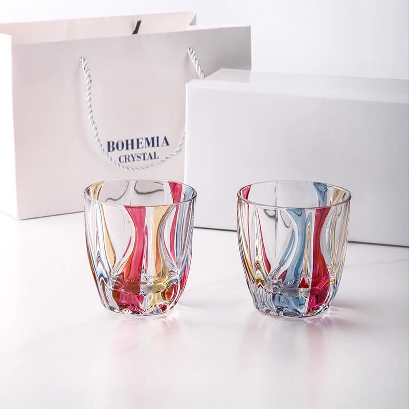 Conjunto de Taças de Cristal Colorido - 2pcs