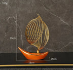 O Barco Escultura Moderna em Porcelana