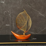 O Barco Escultura Moderna em Porcelana