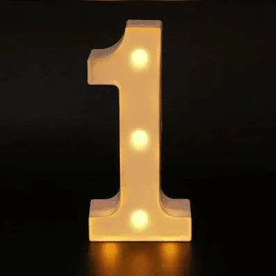 Lâmpada letra número alfabeto luminoso luzes LED decoração noite luz para casa casamento aniversário natal decoração