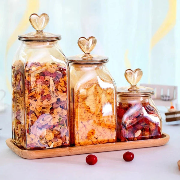 Pote de Vidro Love para Alimentos